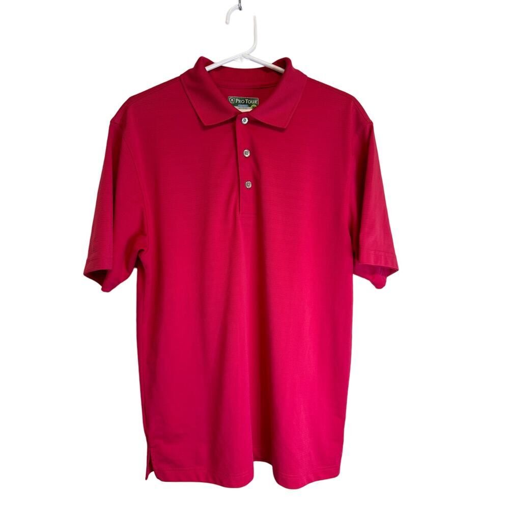 Pro Tour Coolplay Pink‎ Polo Golf Shirt Men's Size Medium
